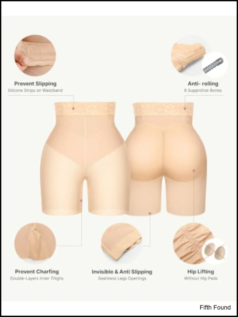 Mid Waisted Shapewear Shorts Tummy Control Compression Butt Lifting Panties